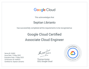 Septian Librianto- Google Cloud Associate Cloud Engineer